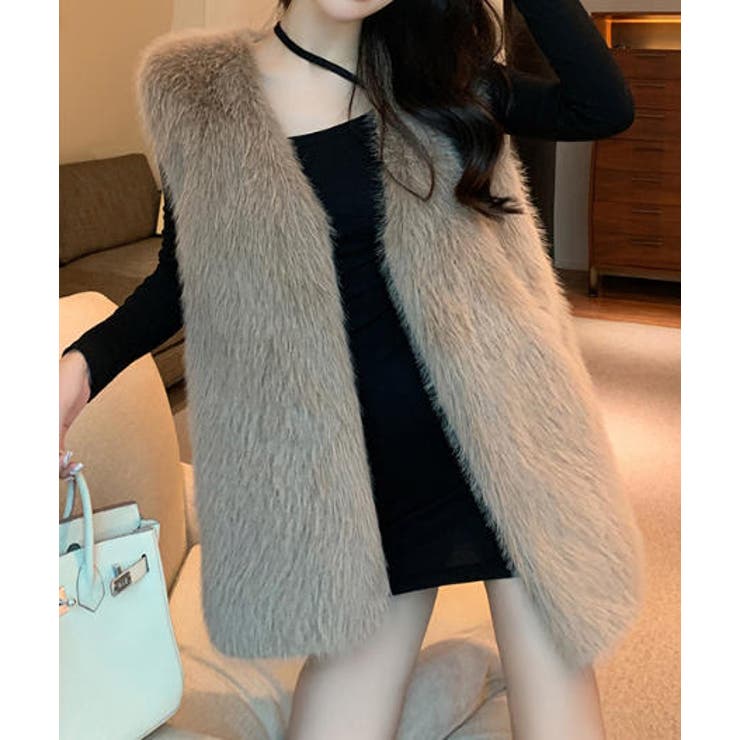 モカ | シンプル袖なしジャケット | Ulysses