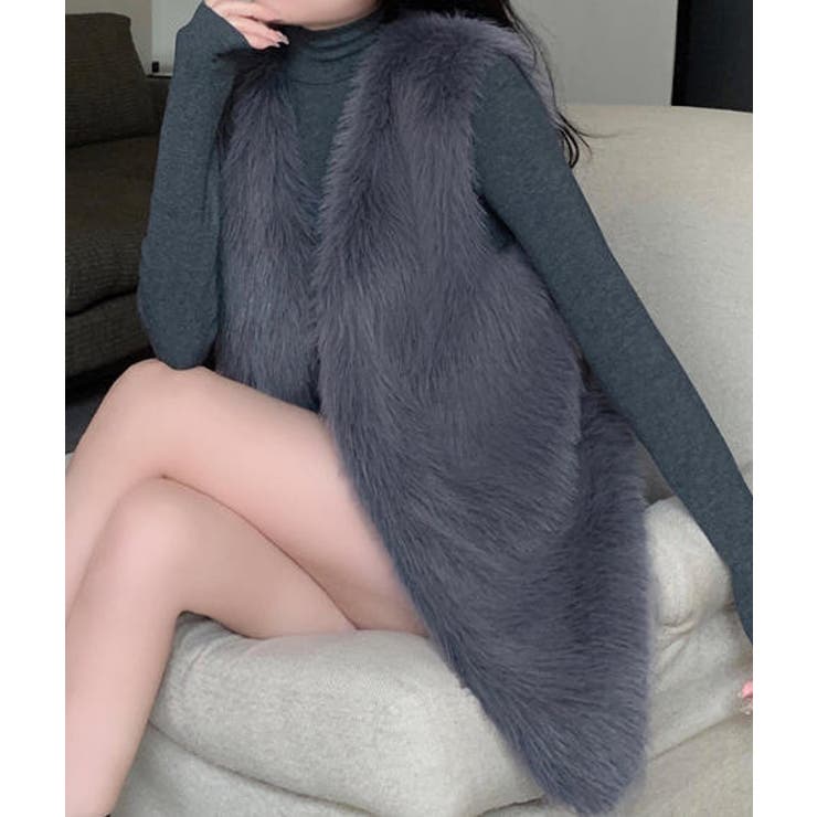 ダークグレー | シンプル袖なしジャケット | Ulysses