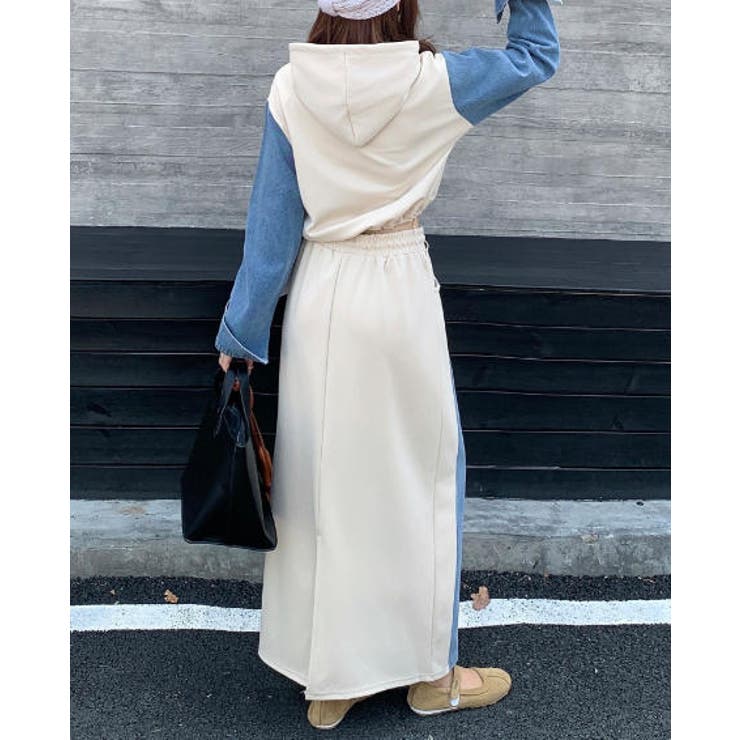 デニム切り替え刺繍セットアップスカート | Ulysses | 詳細画像3 