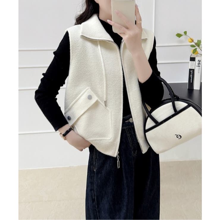 襟付きセーターファーベスト | Ulysses | 詳細画像2 