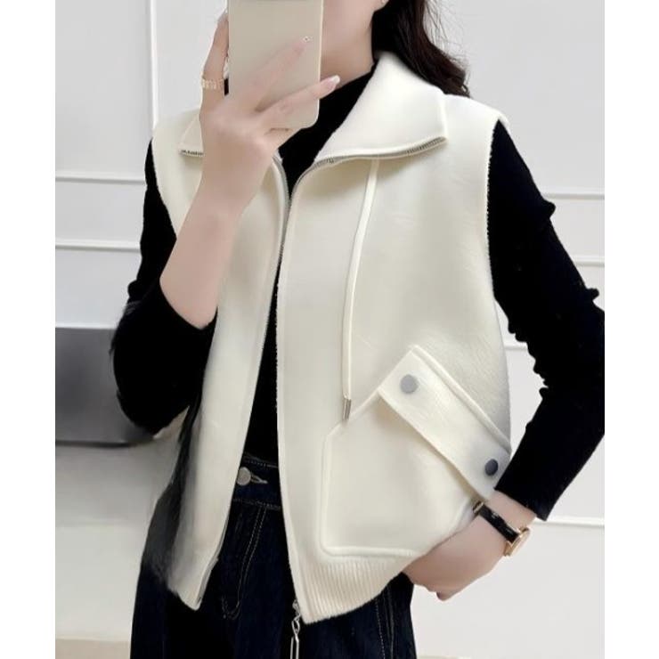 襟付きセーターファーベスト | Ulysses | 詳細画像3 