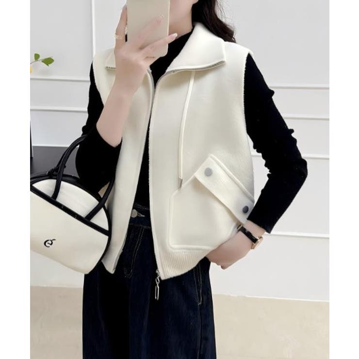 襟付きセーターファーベスト | Ulysses | 詳細画像4 