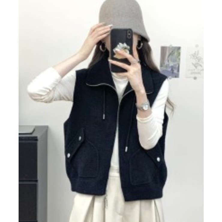 襟付きセーターファーベスト | Ulysses | 詳細画像6 