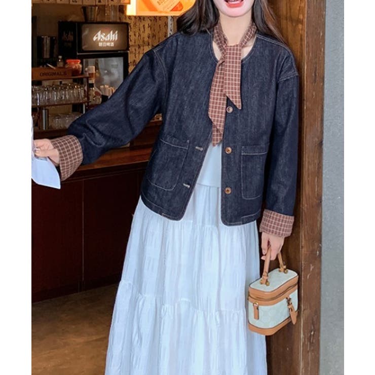 ノーカラーデニムジャケット | Ulysses | 詳細画像1 