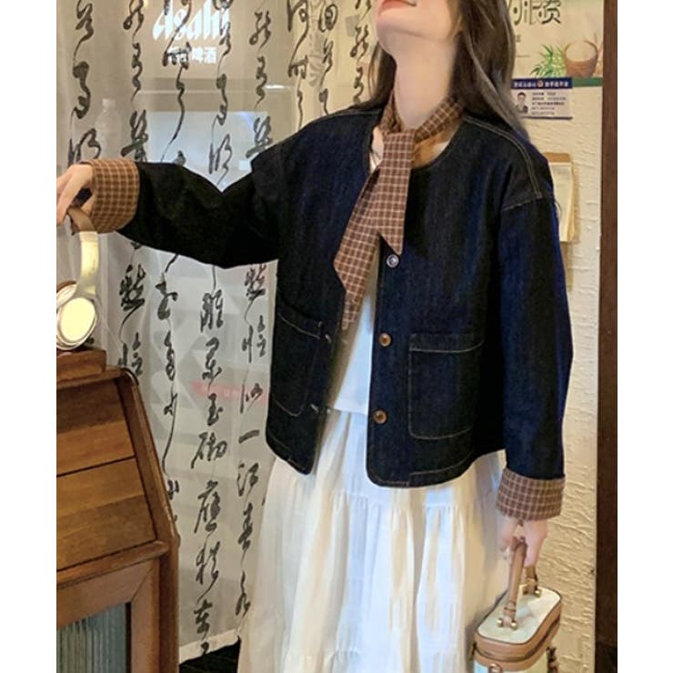 ノーカラーデニムジャケット | Ulysses | 詳細画像4 