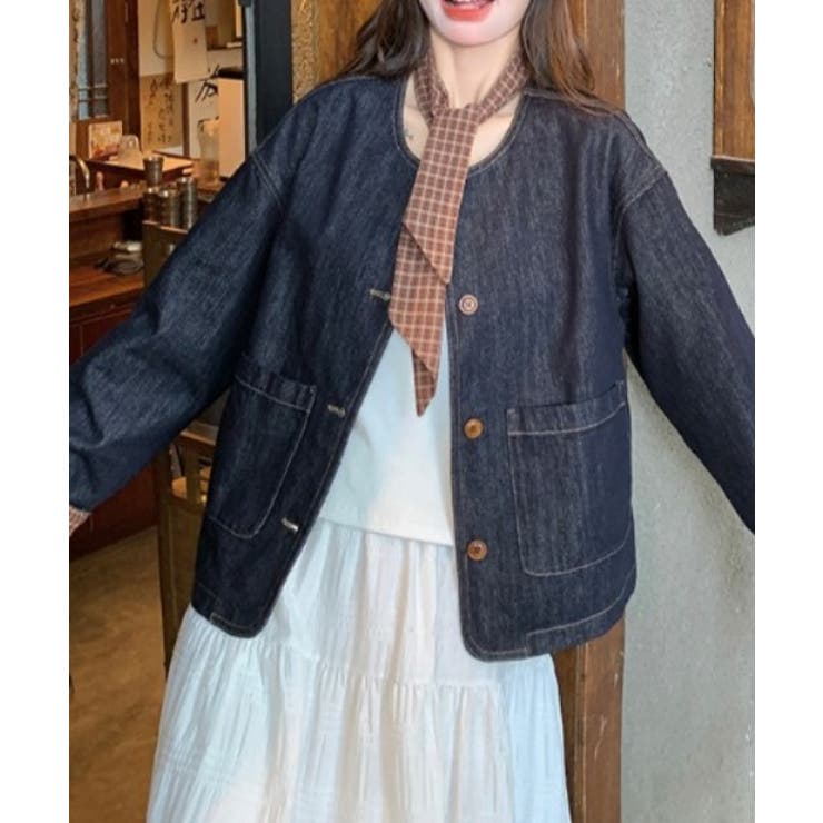 ノーカラーデニムジャケット | Ulysses | 詳細画像8 