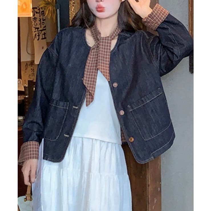 ノーカラーデニムジャケット | Ulysses | 詳細画像9 