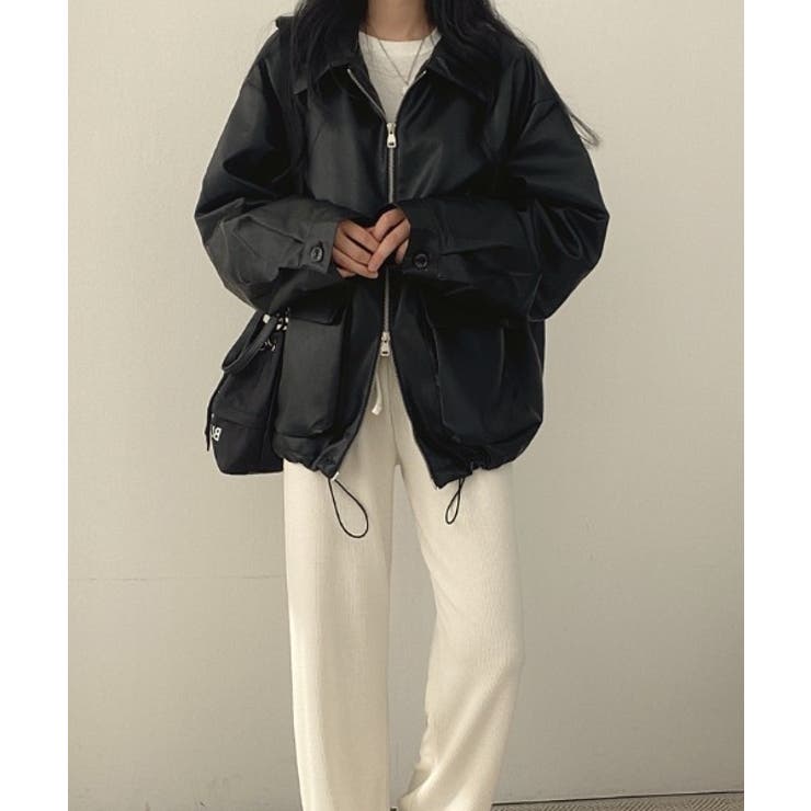 ドローストリングダブルジップPUレザージャケット | Ulysses | 詳細画像7 