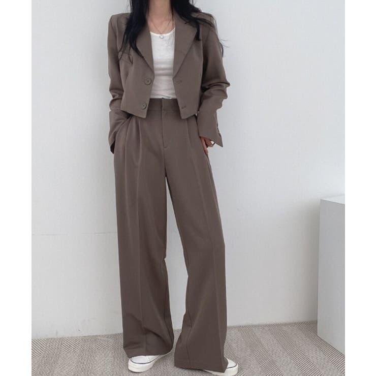 モカ | 長袖襟付きトップスパンツセットアップ | Ulysses