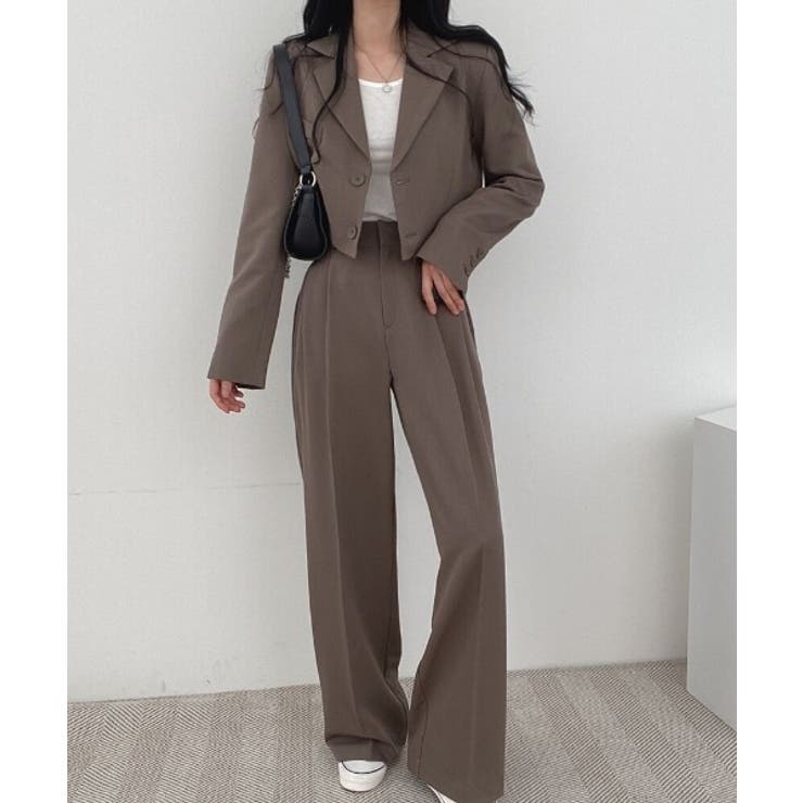 長袖襟付きトップスパンツセットアップ | Ulysses | 詳細画像1 