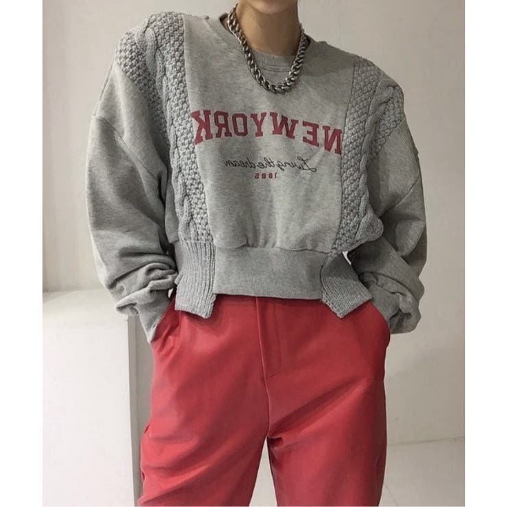 ニット切り替えプリントトレーナー | Ulysses | 詳細画像5 