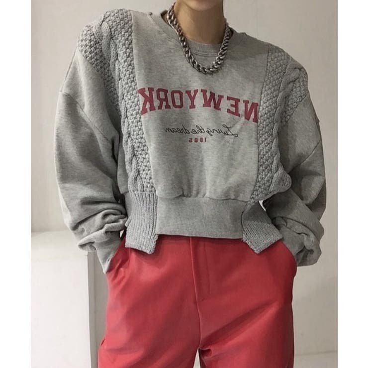 ニット切り替えプリントトレーナー | Ulysses | 詳細画像8 