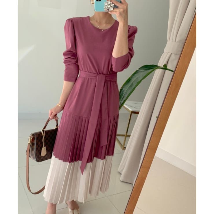 ベルト付き長袖ワンピース | Ulysses | 詳細画像6 