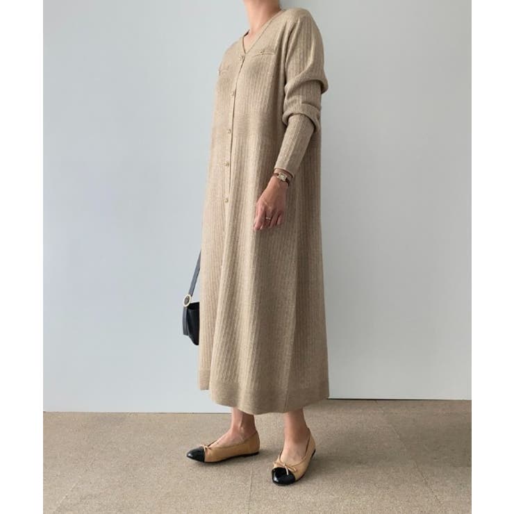 シングルブレストVネックニットワンピース | Ulysses | 詳細画像2 