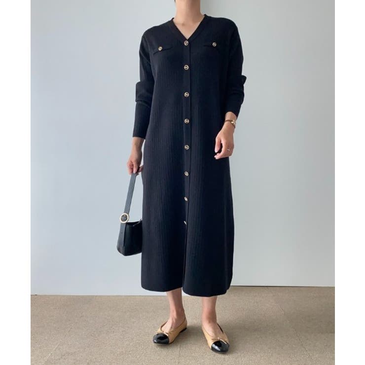 シングルブレストVネックニットワンピース | Ulysses | 詳細画像5 