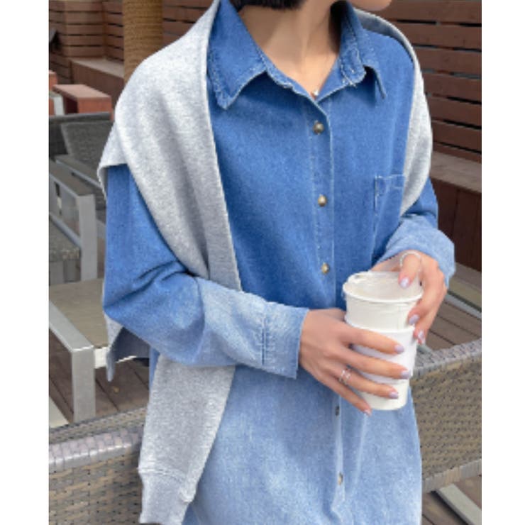 配色9枚ボタンでデニムワンピース | Ulysses | 詳細画像3 