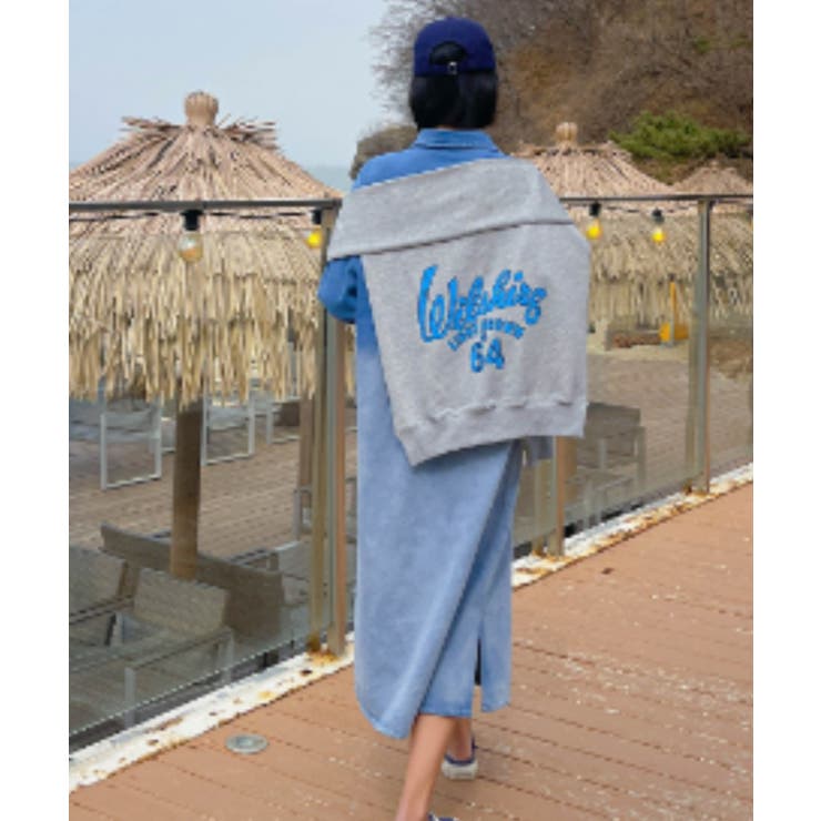 配色9枚ボタンでデニムワンピース | Ulysses | 詳細画像8 