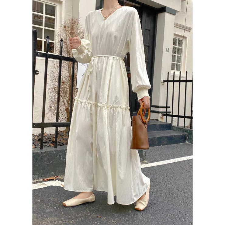 ベルト付きVネックワンピース | Ulysses | 詳細画像1 