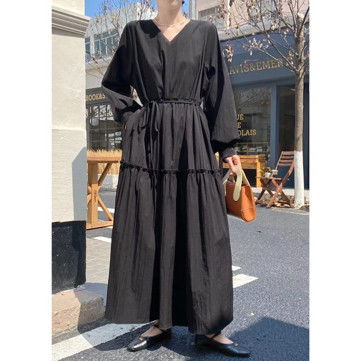 ベルト付きVネックワンピース | Ulysses | 詳細画像2 