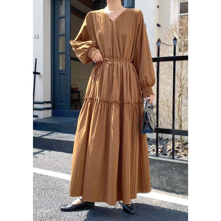 ベルト付きVネックワンピース | Ulysses | 詳細画像3 