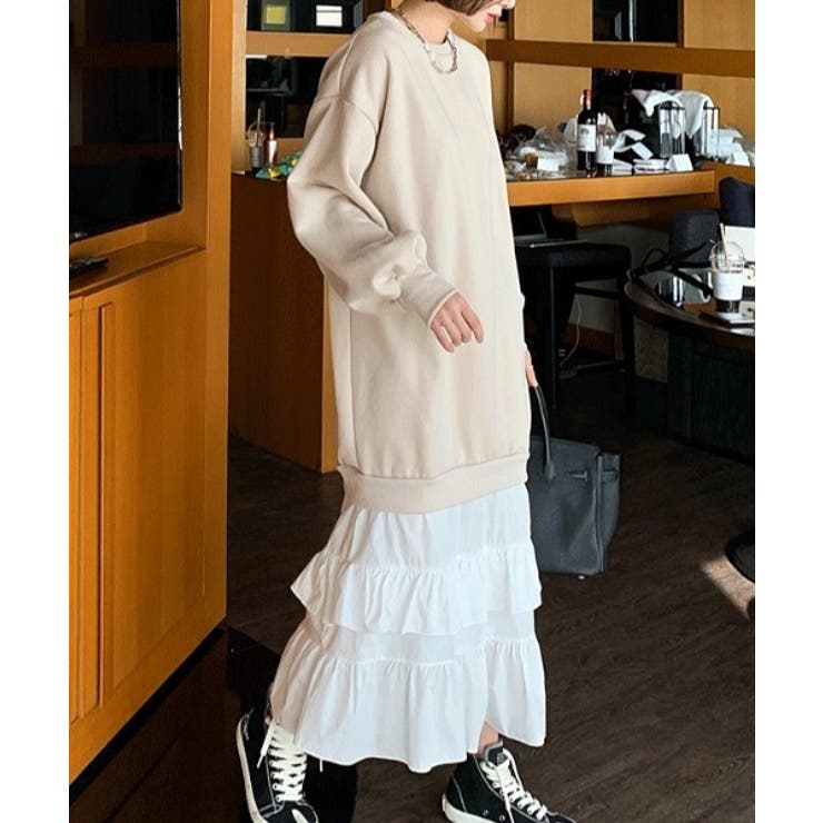 トレーナー切り替えフリルワンピース | Ulysses | 詳細画像7 