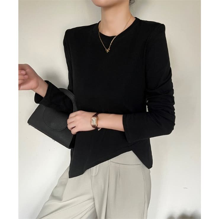 ブラック | イレギュラークルーネックTシャツ | Ulysses