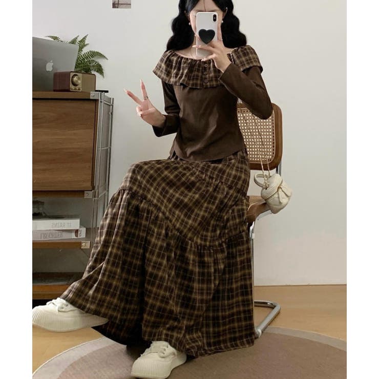 フリルボートネックTシャツ+スカートセットアップ | Ulysses | 詳細画像8 