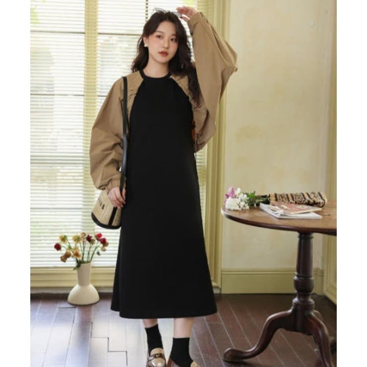 フェイクレイヤードクルーネックワンピース | Ulysses | 詳細画像2 