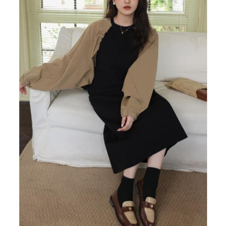 フェイクレイヤードクルーネックワンピース | Ulysses | 詳細画像8 