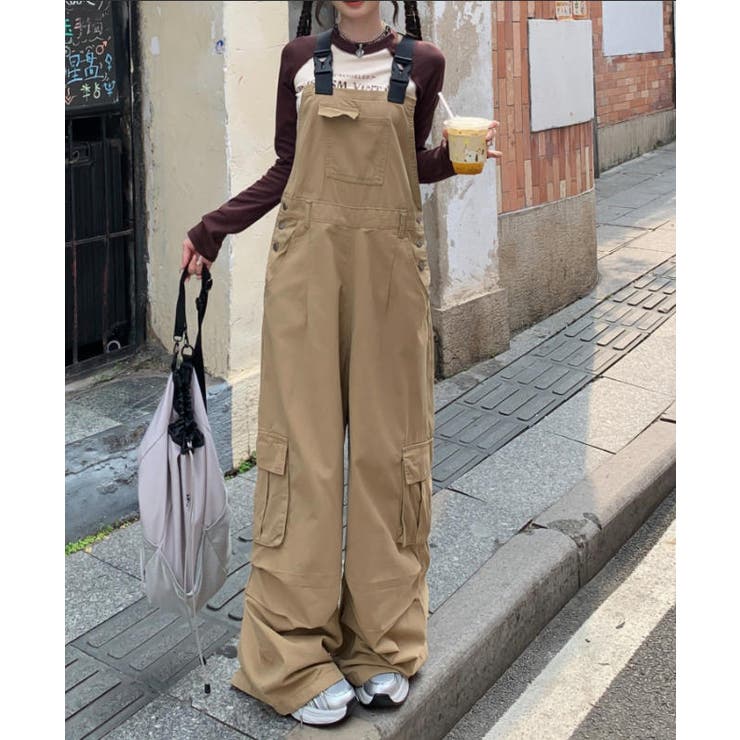 モカ | オーバーサイズワイドサロペット | Ulysses