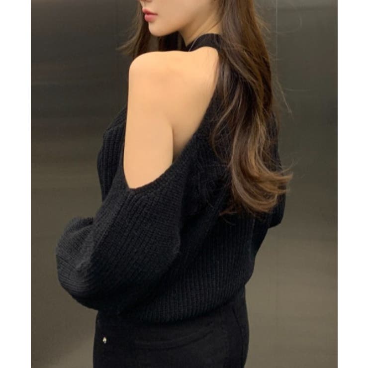 シンプルオフショルダーニットトップス | Ulysses | 詳細画像2 