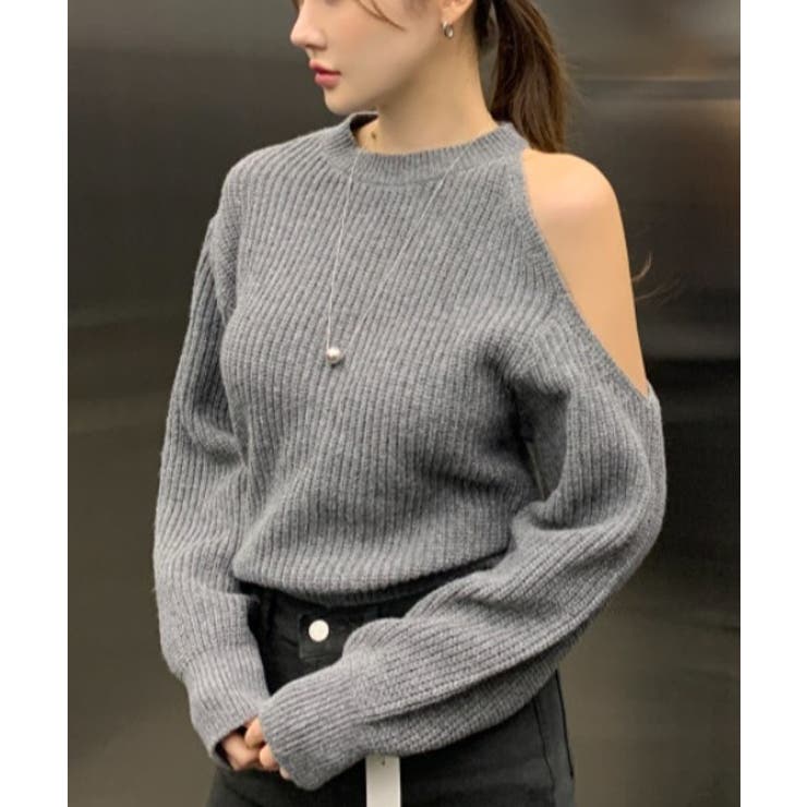 シンプルオフショルダーニットトップス | Ulysses | 詳細画像4 