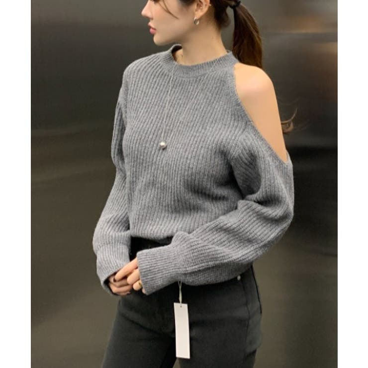 シンプルオフショルダーニットトップス | Ulysses | 詳細画像5 