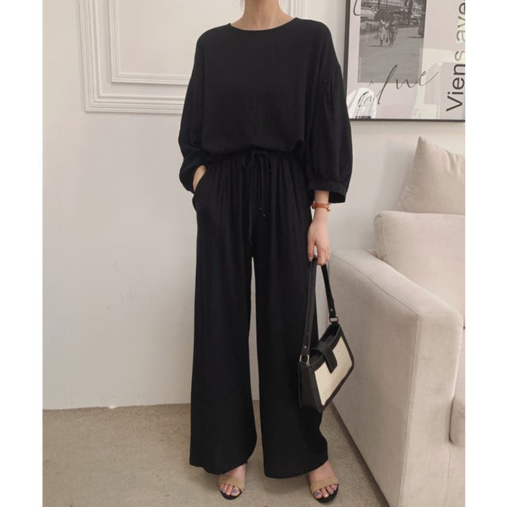 ブラック | トップス+パンツセットアップ | Ulysses