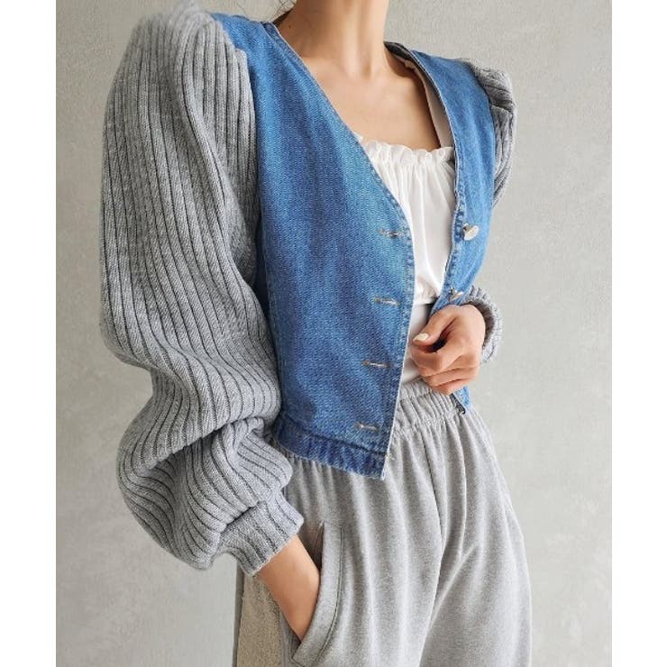 ブルー | 切り替えデニムジャケット | Ulysses