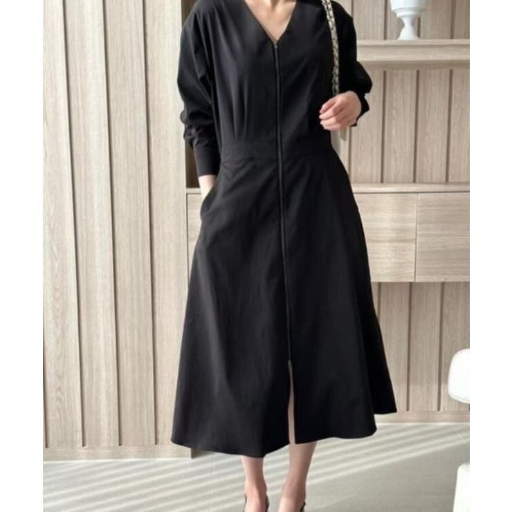 Vネックジップスワンピース | Ulysses | 詳細画像1 