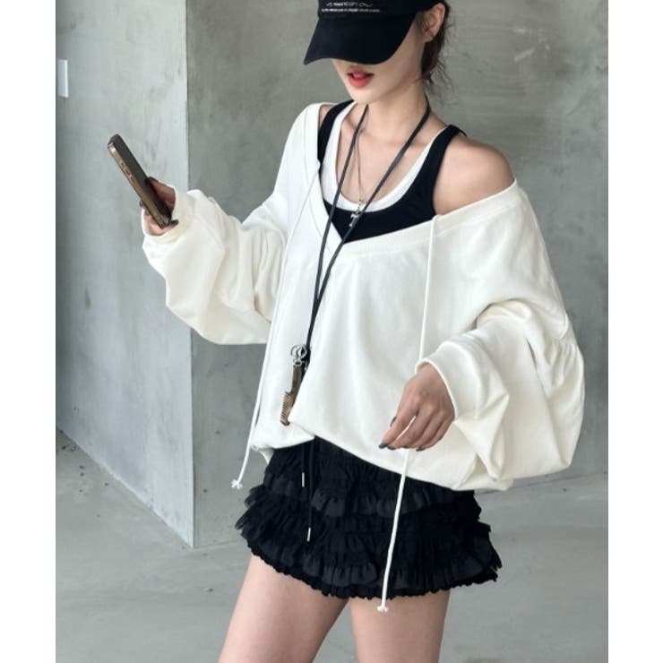 ホワイト | リバーシブルVネックトレーナー | Ulysses