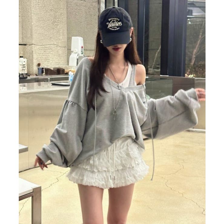 グレー | リバーシブルVネックトレーナー | Ulysses