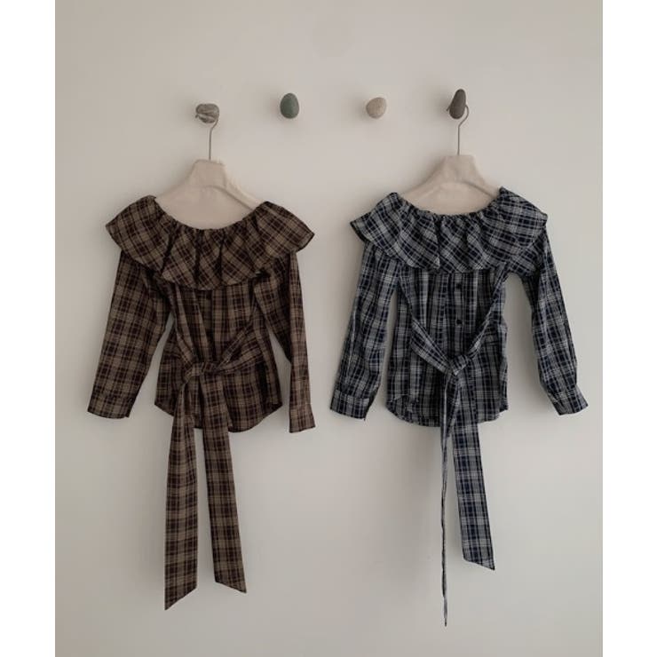 ボートネックチェック柄トップス | Ulysses | 詳細画像7 