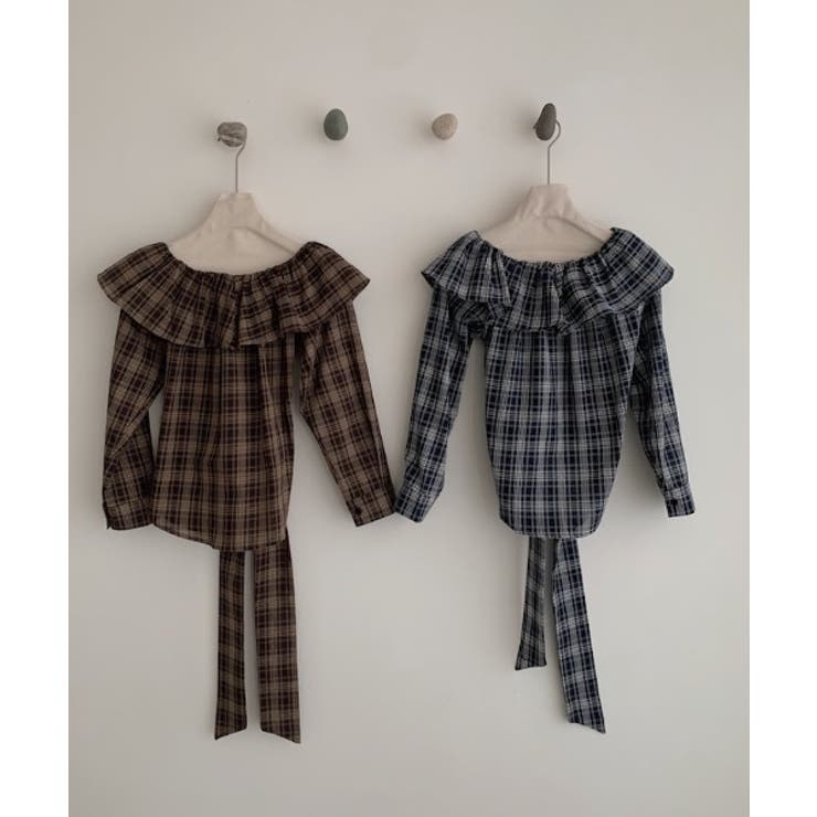 ボートネックチェック柄トップス | Ulysses | 詳細画像8 