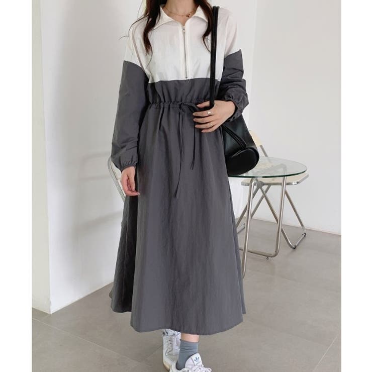 Poloネック配色ワンピース | Ulysses | 詳細画像2 