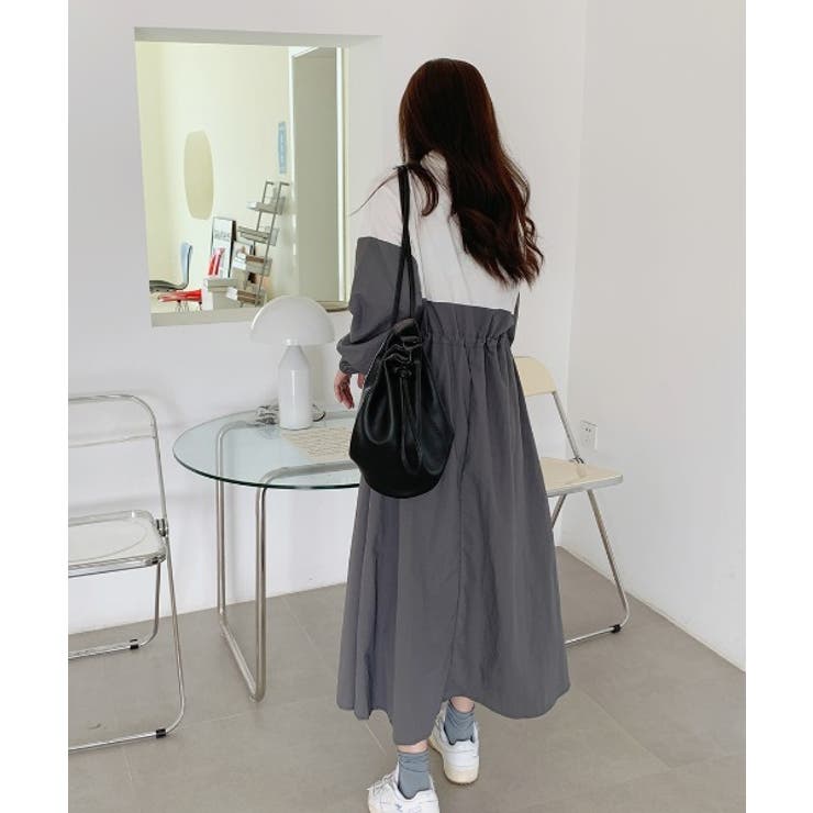 Poloネック配色ワンピース | Ulysses | 詳細画像3 