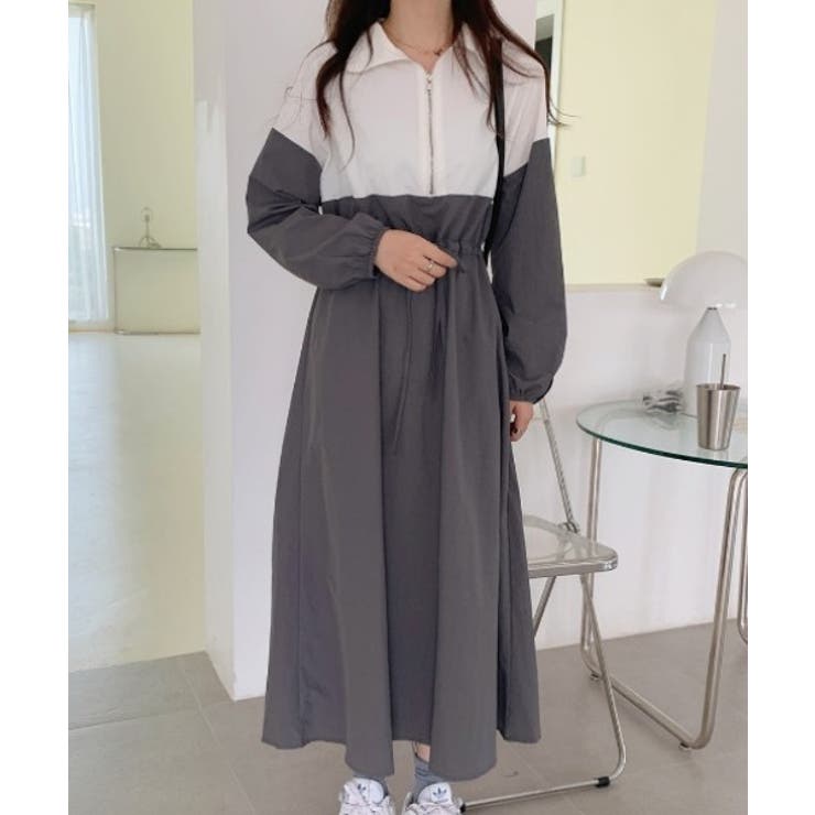 Poloネック配色ワンピース | Ulysses | 詳細画像4 