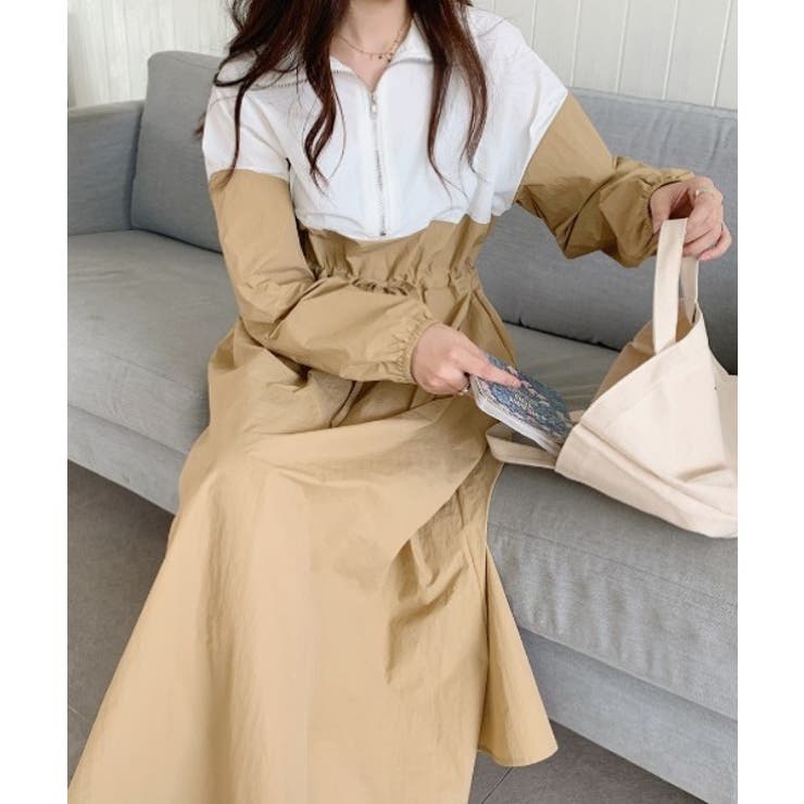 Poloネック配色ワンピース | Ulysses | 詳細画像7 