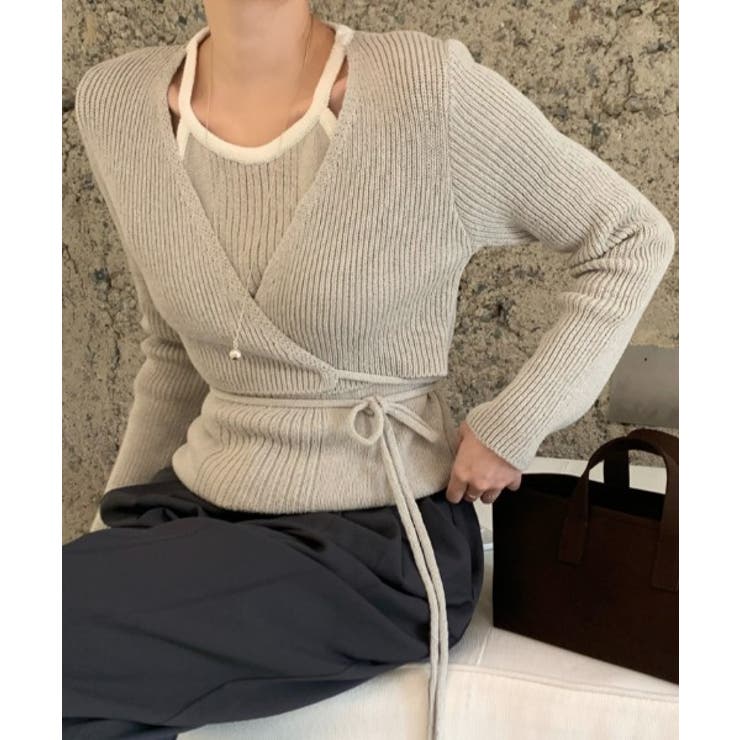 ライトグレー | フェイクレイヤードニットセーター | Ulysses