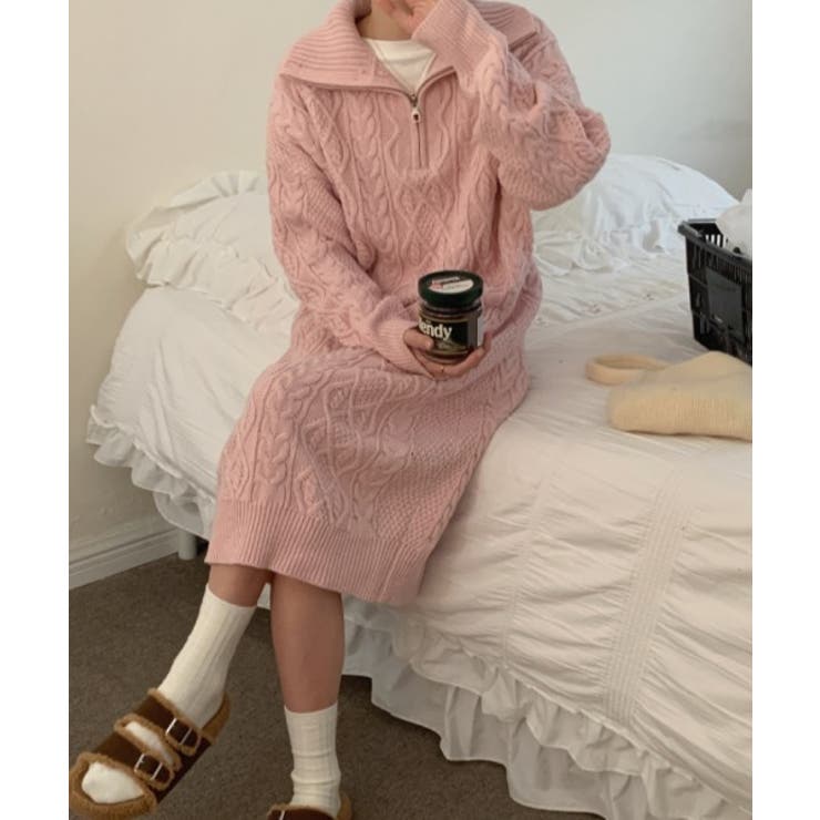 ピンク | ニットセーターワンピース | Ulysses
