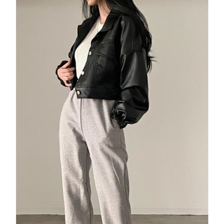 ボタンダウン長袖PUレザージャケット | Ulysses | 詳細画像2 