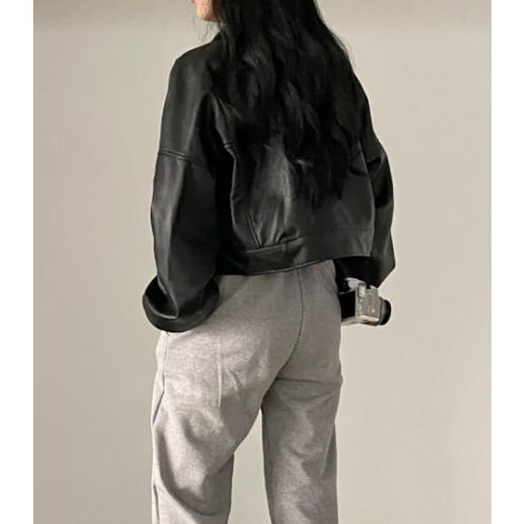 ボタンダウン長袖PUレザージャケット | Ulysses | 詳細画像3 