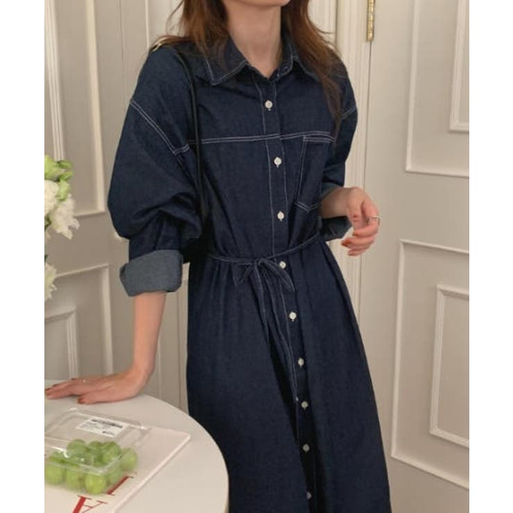 ボタンダウンボタンでデニムワンピース | Ulysses | 詳細画像7 