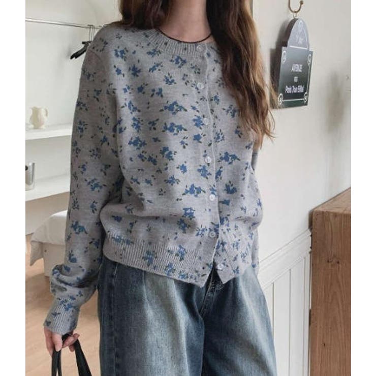 グレー | クルーネック長袖カーディガンワンピース | Ulysses